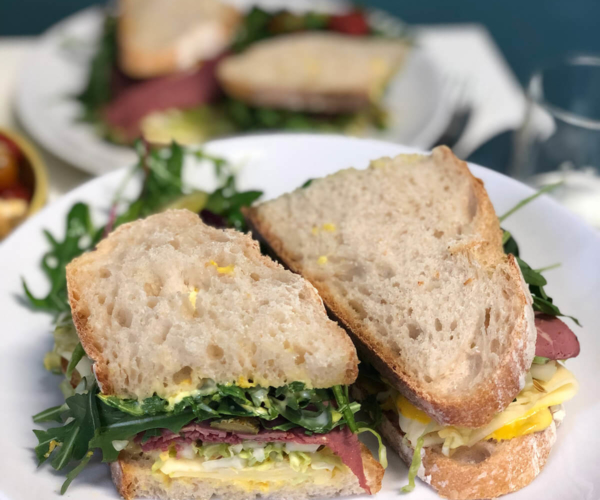 Freshly made sandwiches at Heywood House