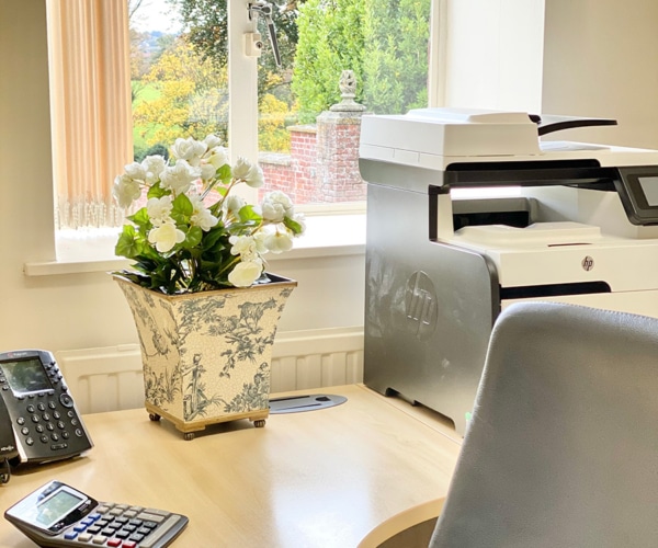 Gardener Cottage Office View