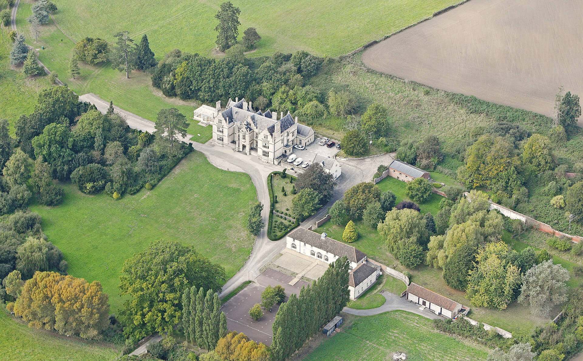 Aerial View of Heywood House, available for Workspace, Meeting Rooms and Events