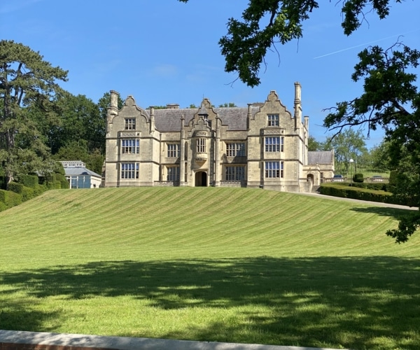 View of Heywood House across the Lake