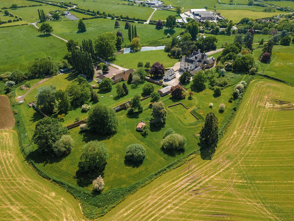Aerial view of the Heywood House estate