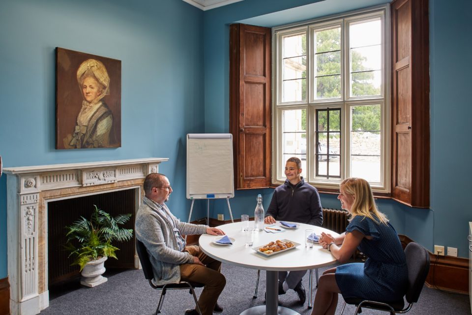 Bright and airy Trust meeting room at Heywood House