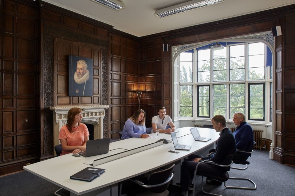 Boardroom meeting in The Treasury at Heywood House