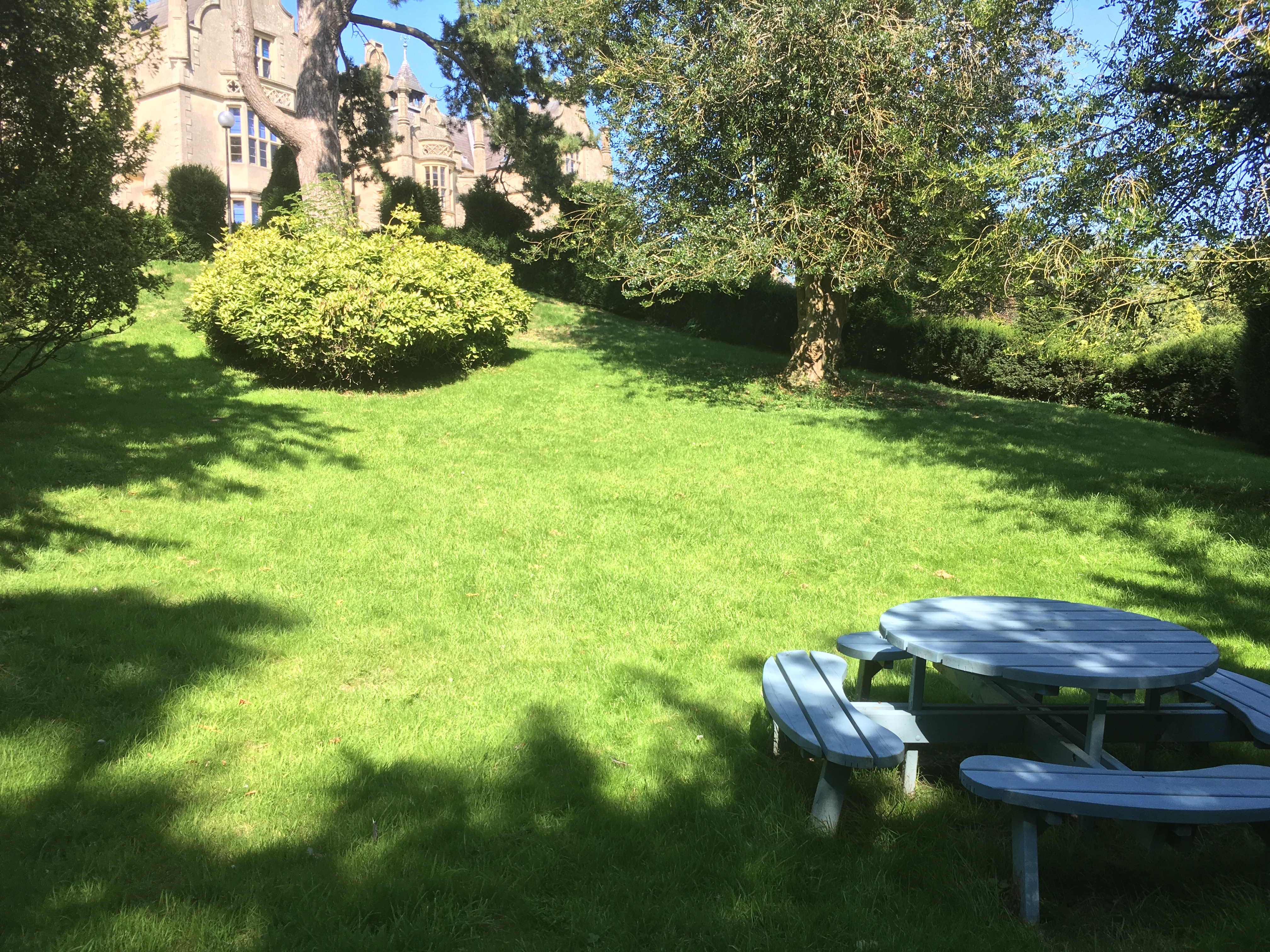 Heywood House Quad Garden with Picnic Bench