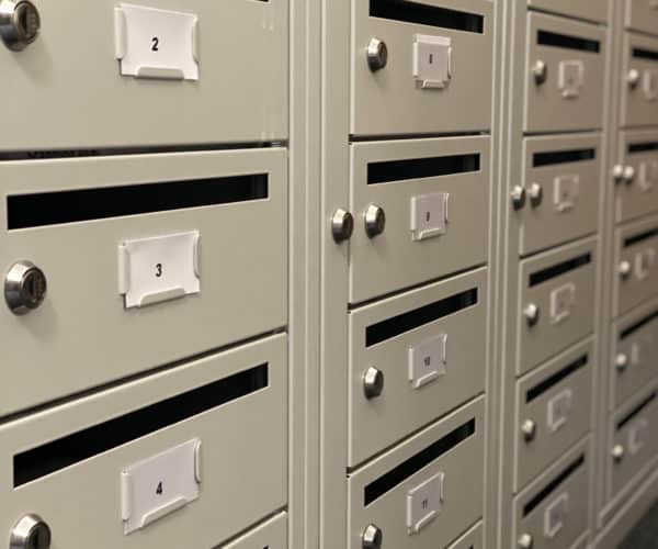 Mailboxes at Heywood House